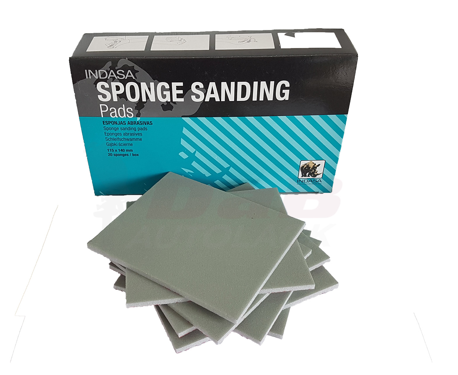 Indasa Rhyno Super Fine Sponge Sanding Pads (Box of 20) YTS Car